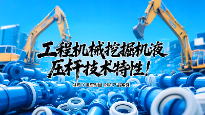 軸用Y型密封圈R08產(chǎn)品案例丨工程機械挖掘機液壓桿技術(shù)特性！