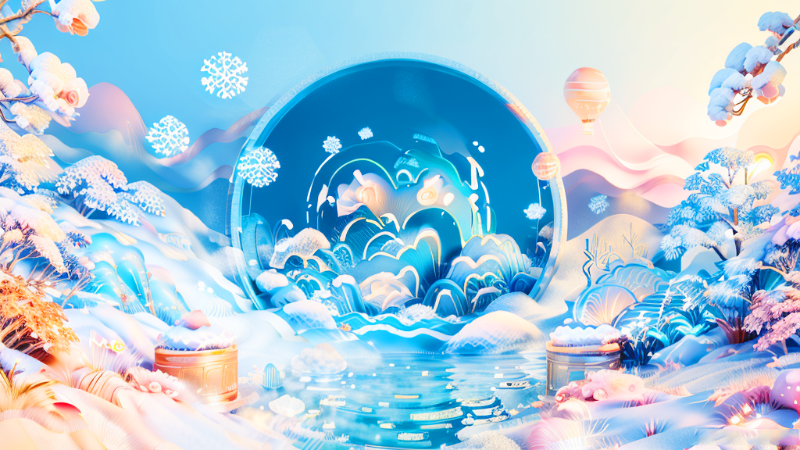 2023東晟大雪節(jié)氣手機(jī)壁紙封面 (2)