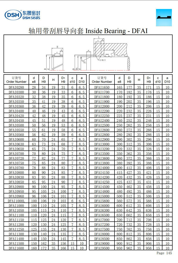 軸用帶刮唇導(dǎo)向套DFAI