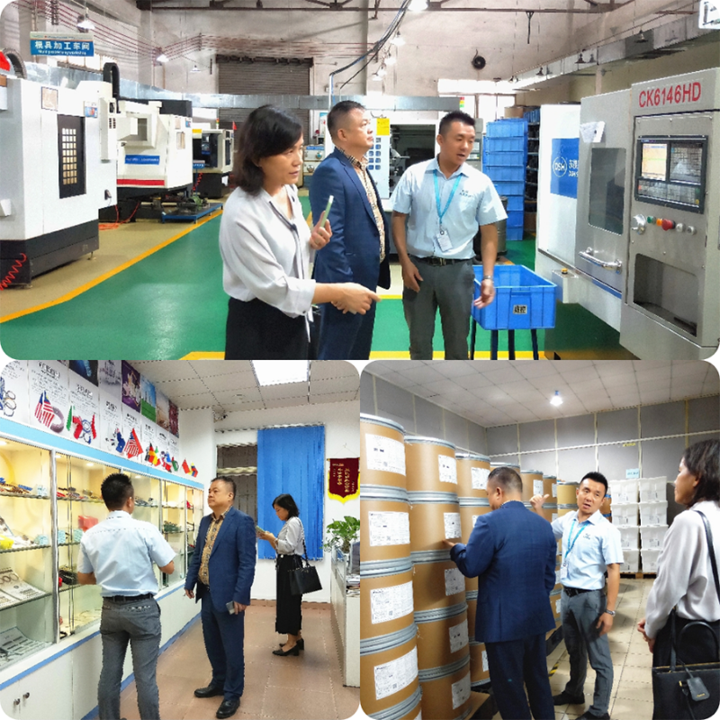 東晟密封總經(jīng)理帶客戶參觀密封圈加工現(xiàn)場(chǎng)