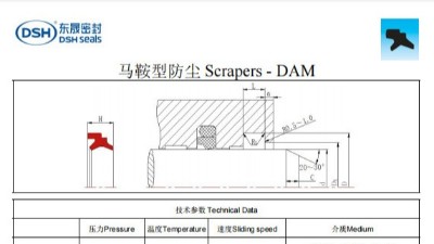 新版馬鞍防塵圈DAM規(guī)格尺寸表